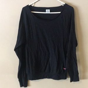 PINK - black, off the shoulder tee